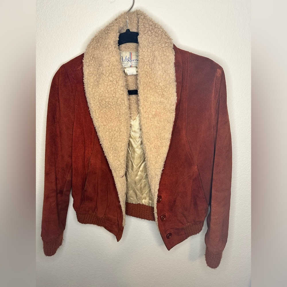 Wilson House of Suede & Leather - Red Brown Jacket - Vintage - Size Small